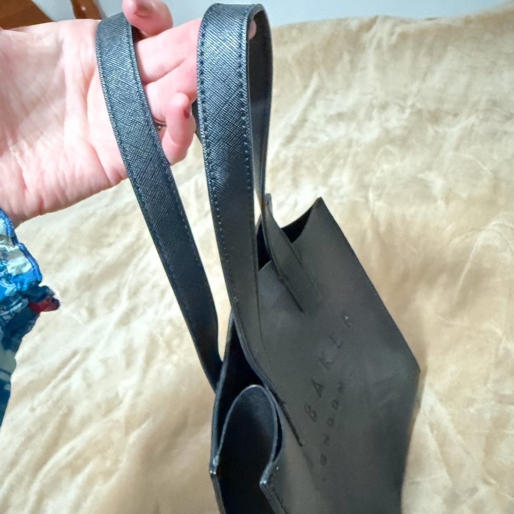 Ted Baker Soocon Faux Leather Tote Elegant Black Handbag - Picture 3 of 6